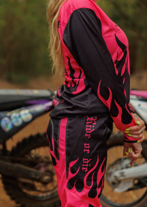Women's Hot Pink & Black Pants