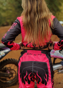 Women's Hot Pink & Black Pants