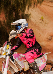 Women's Hot Pink & Black Jersey