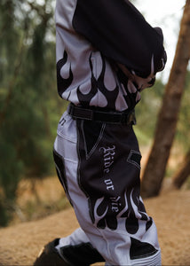 Boy's Grey & Black Pants