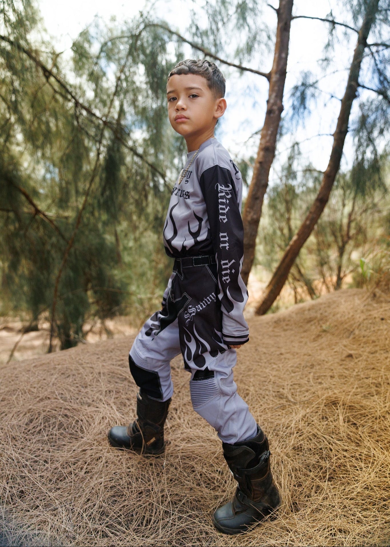 Boy's Grey & Black Jersey