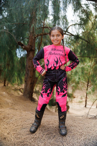 Girl's Hot Pink & Black Jersey