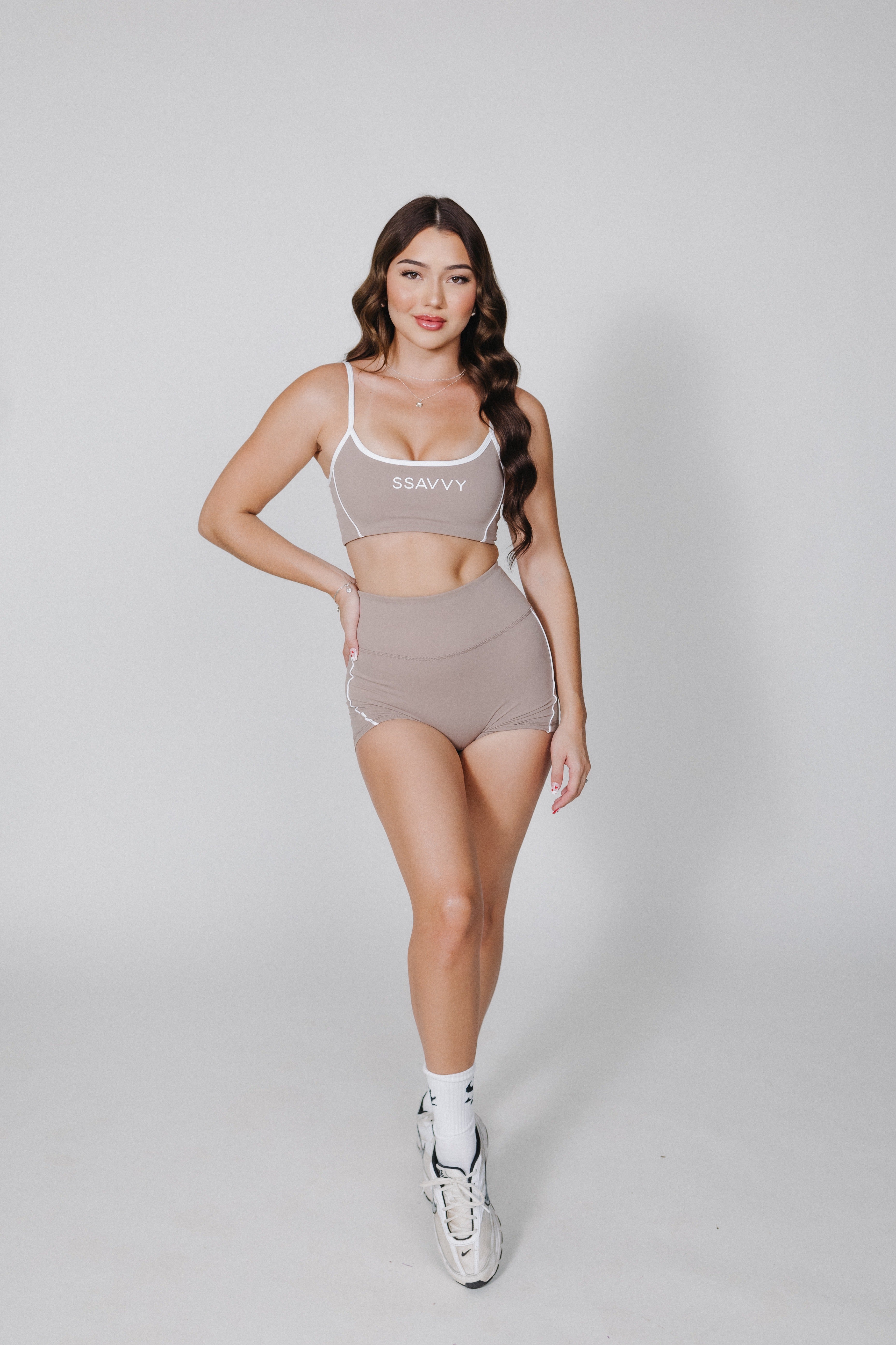 Beige & Boujie Biker Shorts