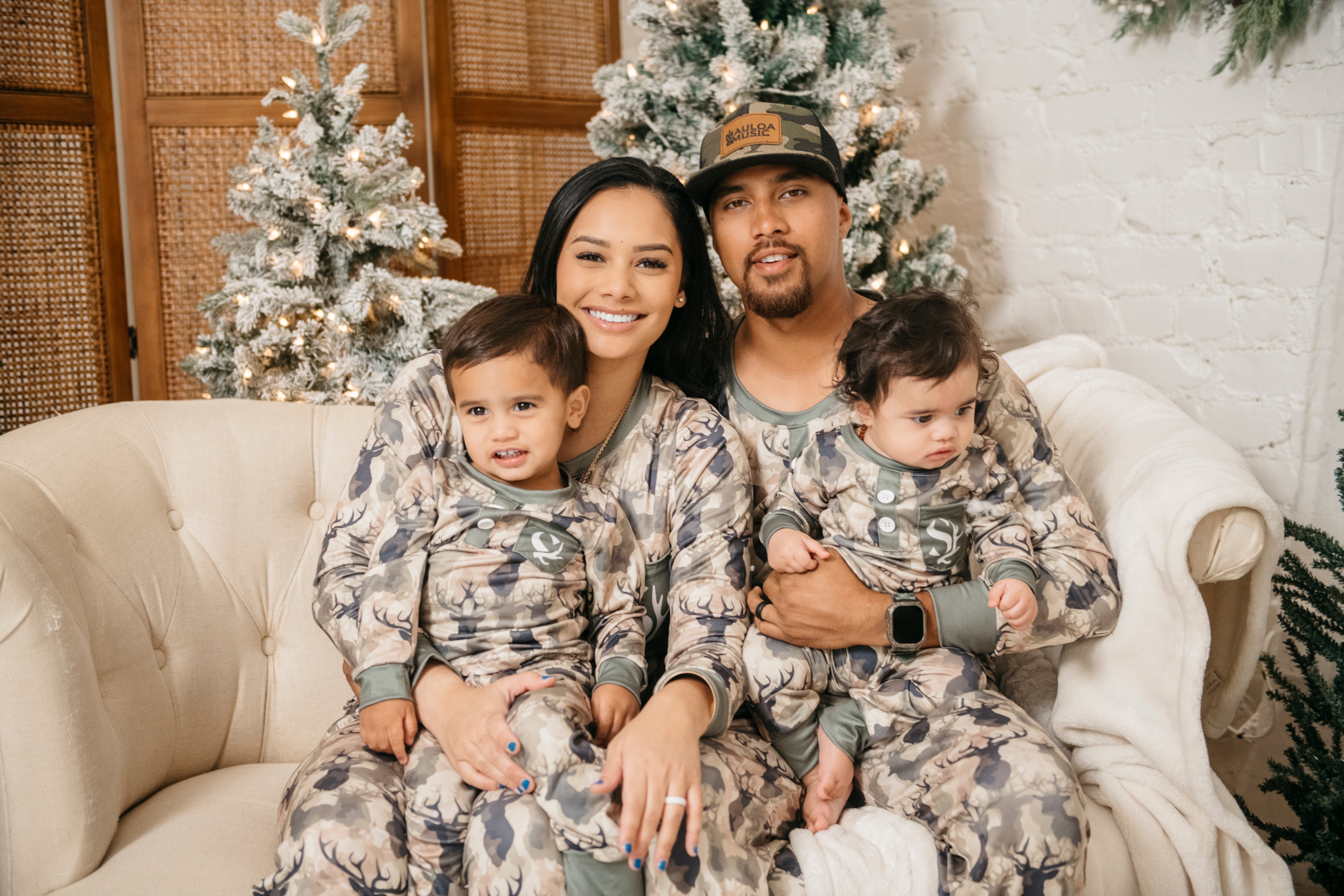 Keiki Pajama Set in Camo Axis Deer